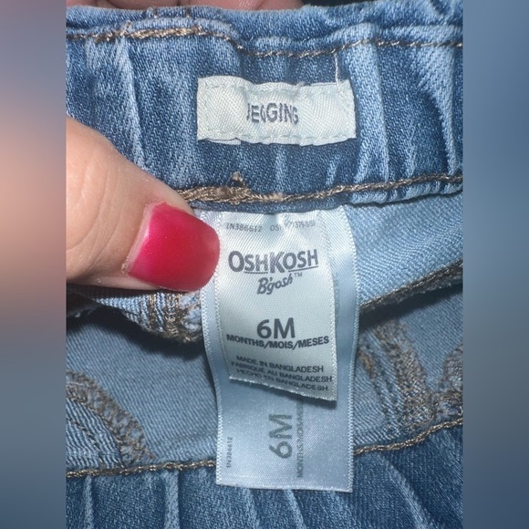 Lot of 2 OshKosh B'gosh baby pull-on Jeggins  size 6m. - Picture 3 of 5